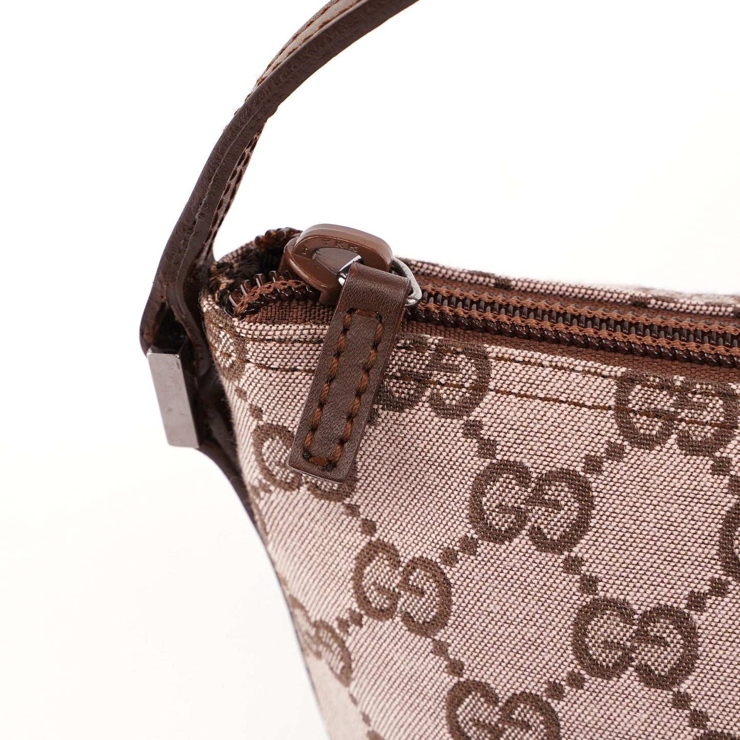 0391103 Beige Brown GG Boat Pochette