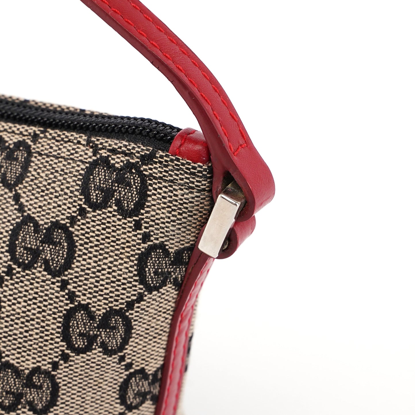 0391103 Beige Red GG Boat Pochette