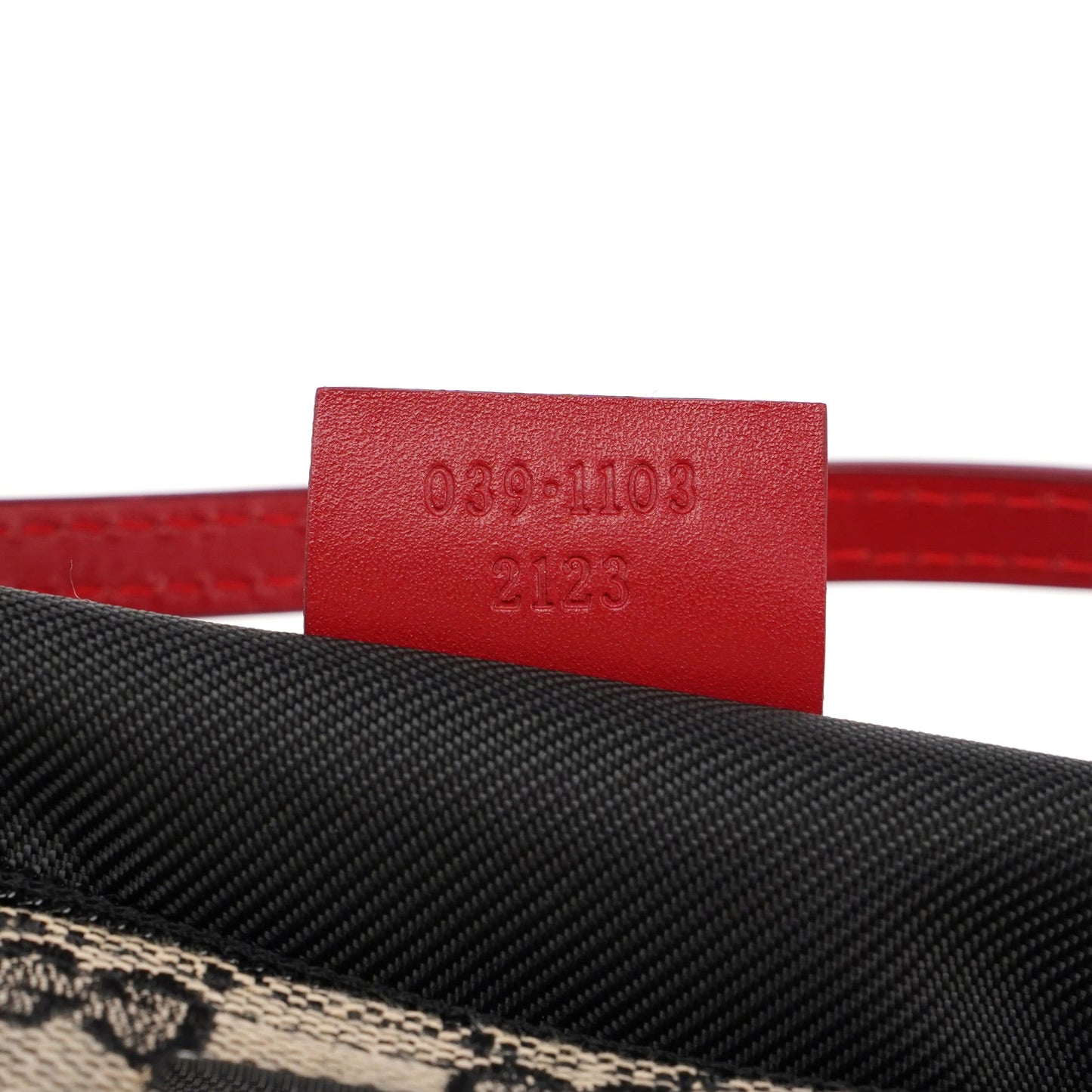 0391103 Beige Red GG Boat Pochette