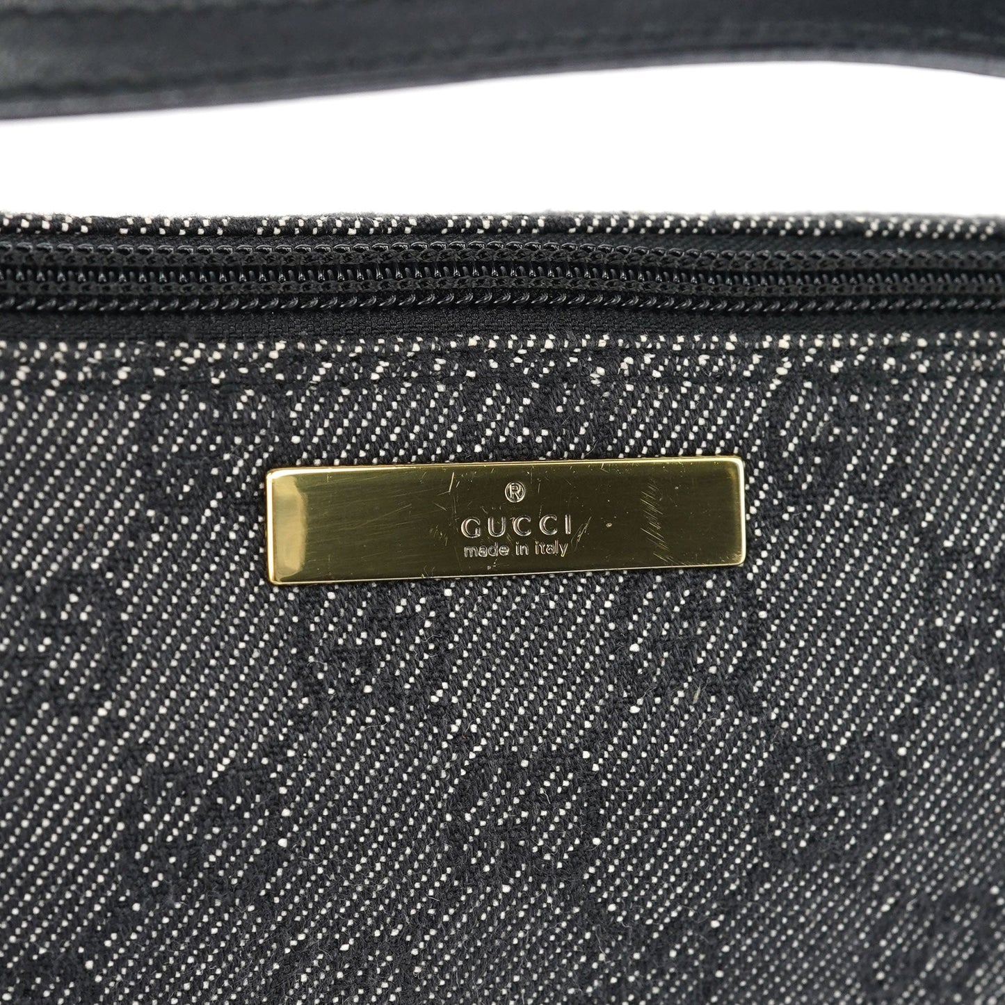 07198 Anthracite Denim GG Boat Pochette