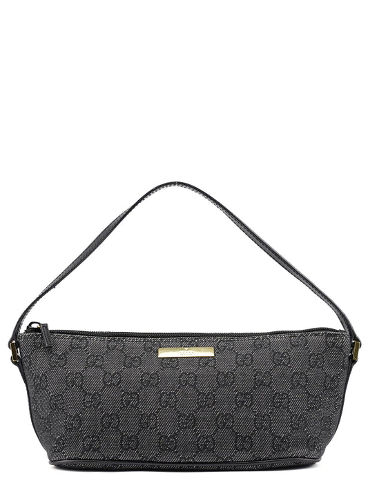 07198 Anthracite Denim GG Boat Pochette