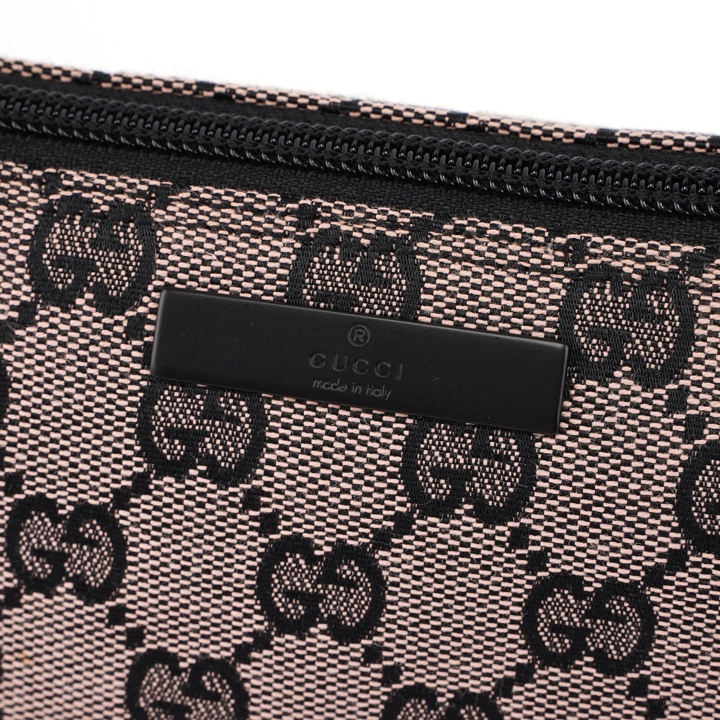 07198 Beige Black GG Boat Pochette