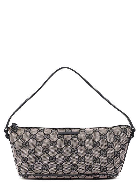 07198 Beige Black GG Boat Pochette