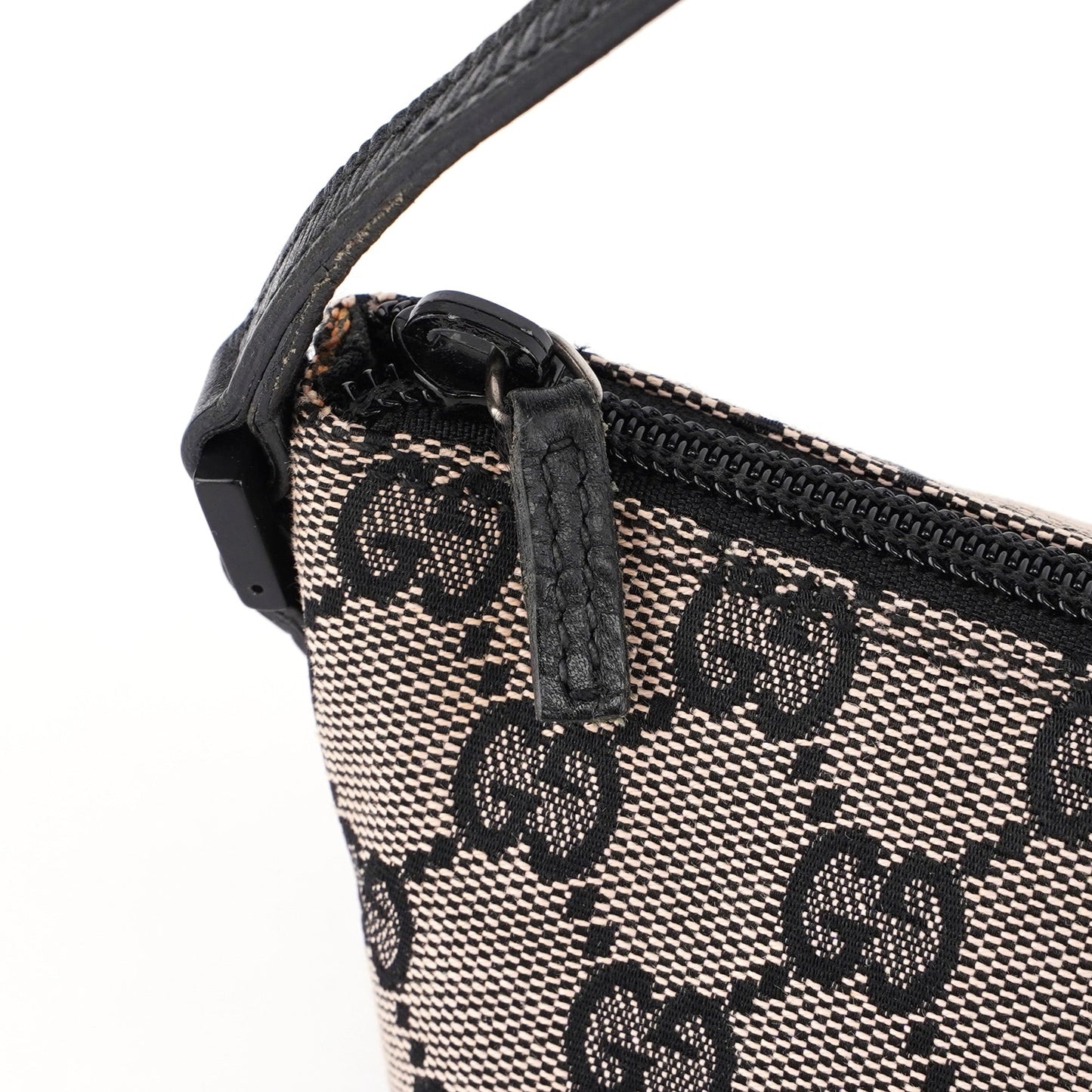 07198 Beige Black GG Boat Pochette