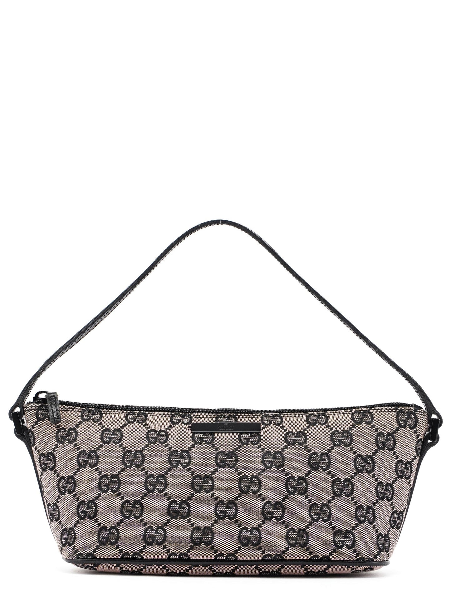 07198 Beige Black GG Boat Pochette