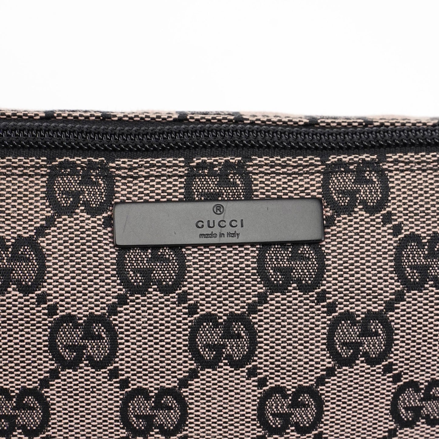 07198 Beige Black GG Boat Pochette