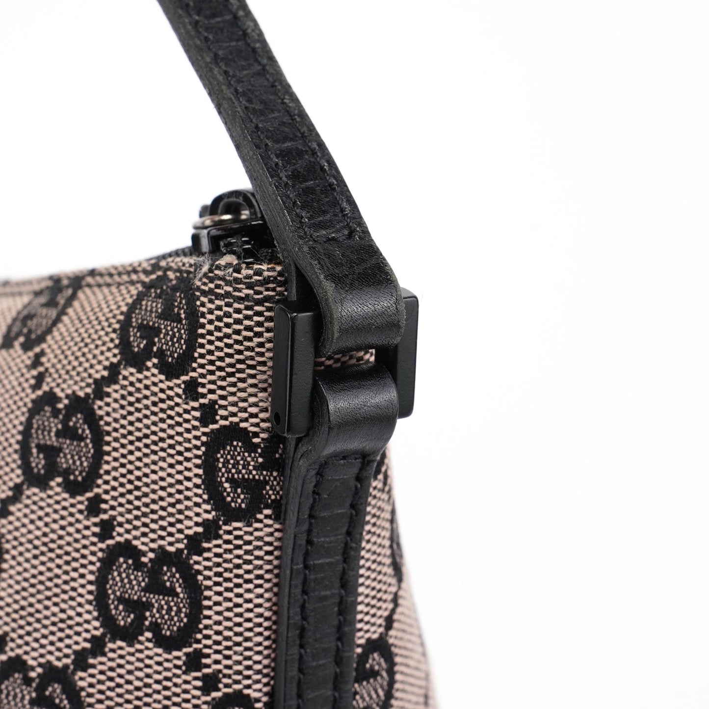 07198 Beige Black GG Boat Pochette