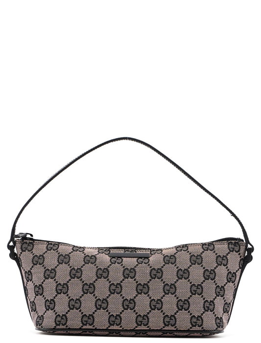 07198 Beige Black GG Boat Pochette