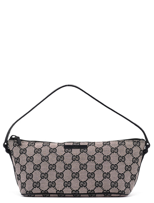 07198 Beige Black GG Boat Pochette