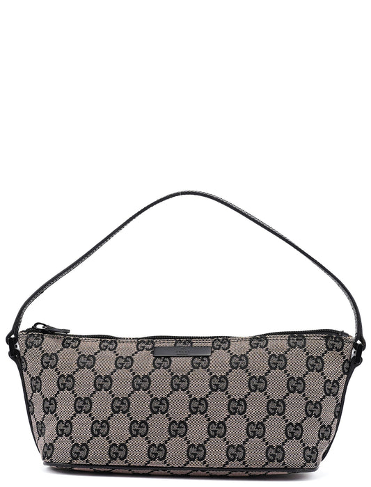 07198 Beige Black GG Boat Pochette