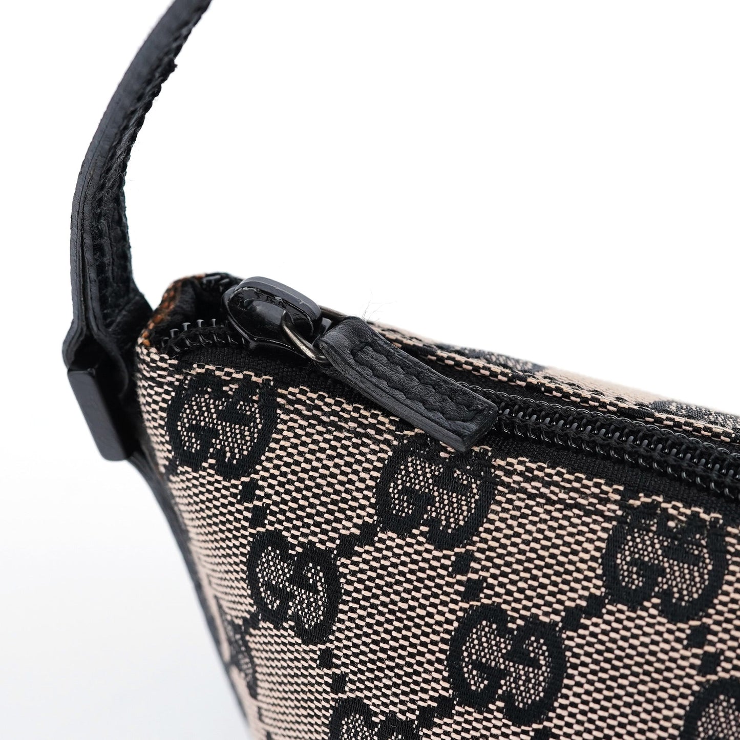 07198 Beige Black GG Boat Pochette