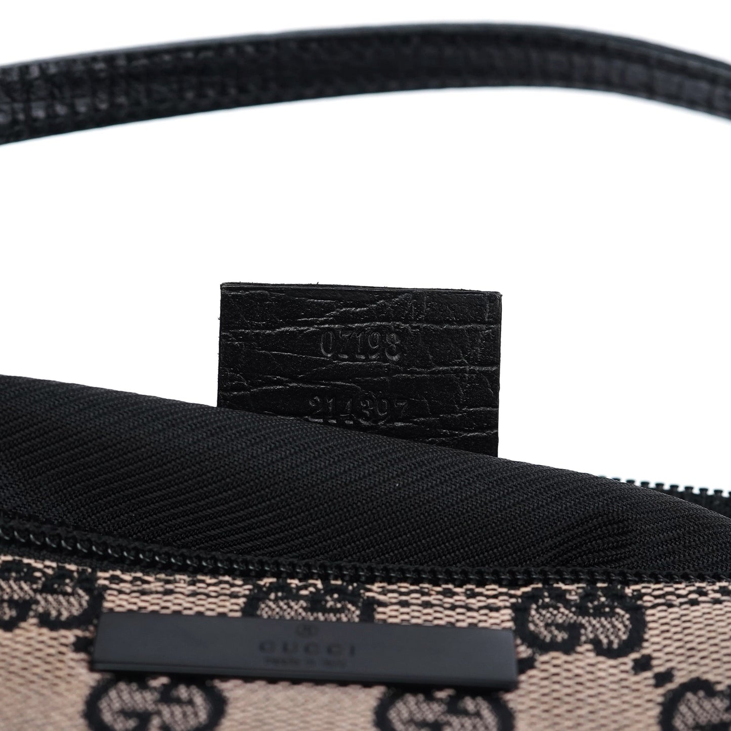 07198 Beige Black GG Boat Pochette