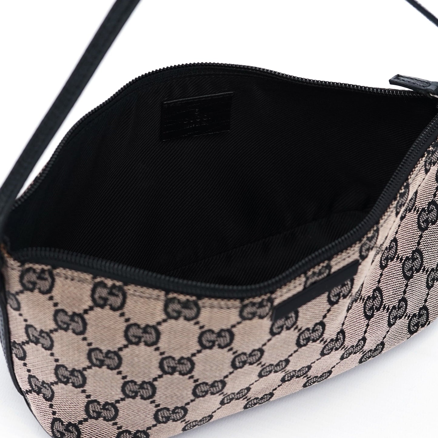 07198 Beige Black GG Boat Pochette