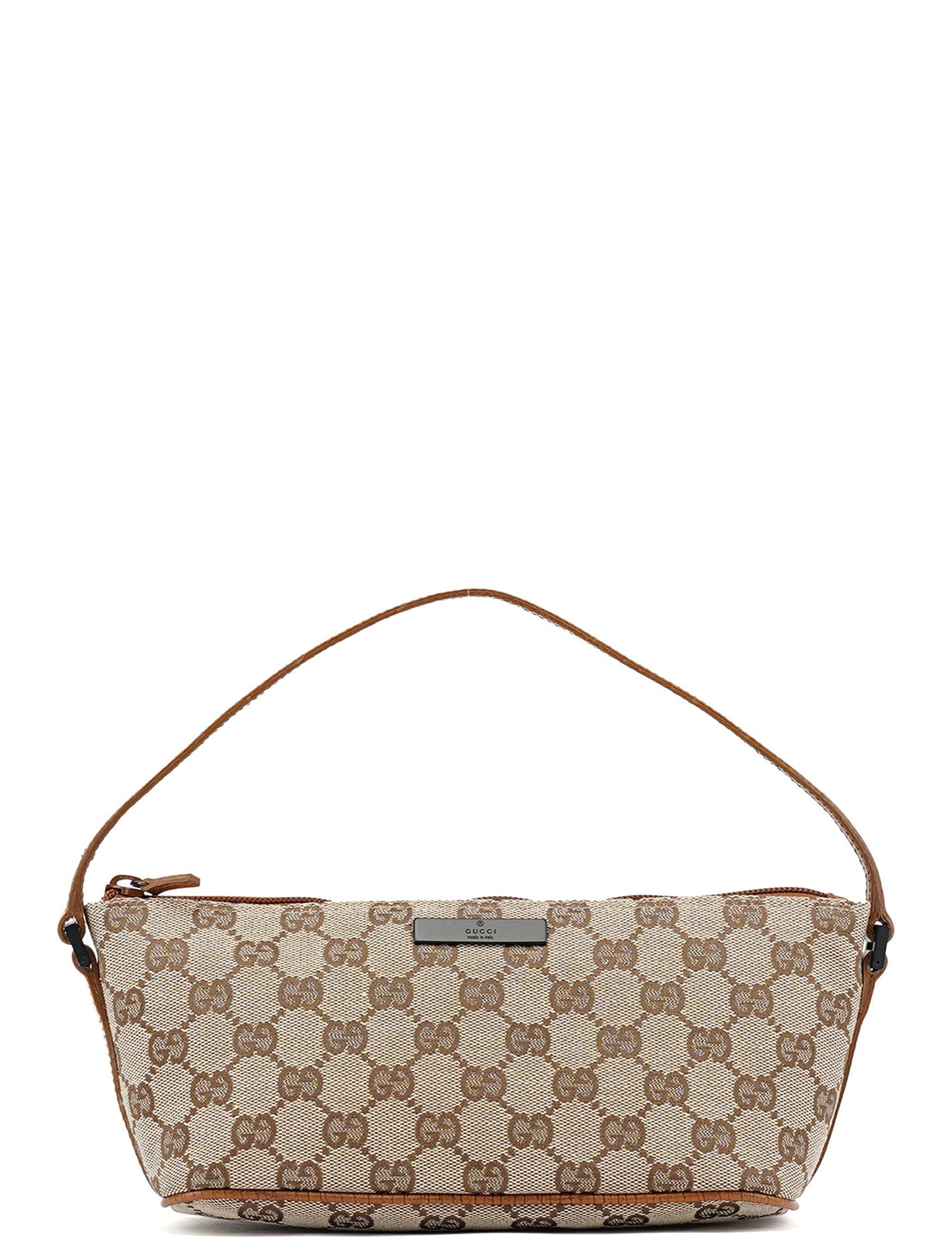 07198 Beige Brown GG Boat Pochette