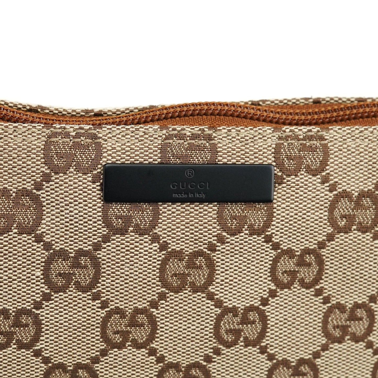 07198 Beige Brown GG Boat Pochette