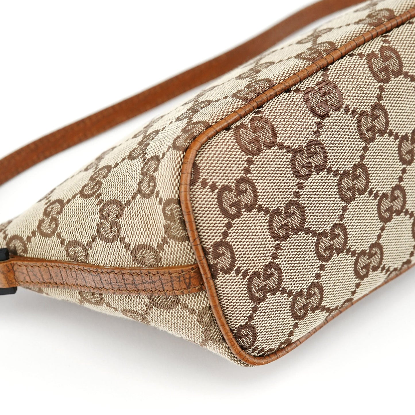 07198 Beige Brown GG Boat Pochette