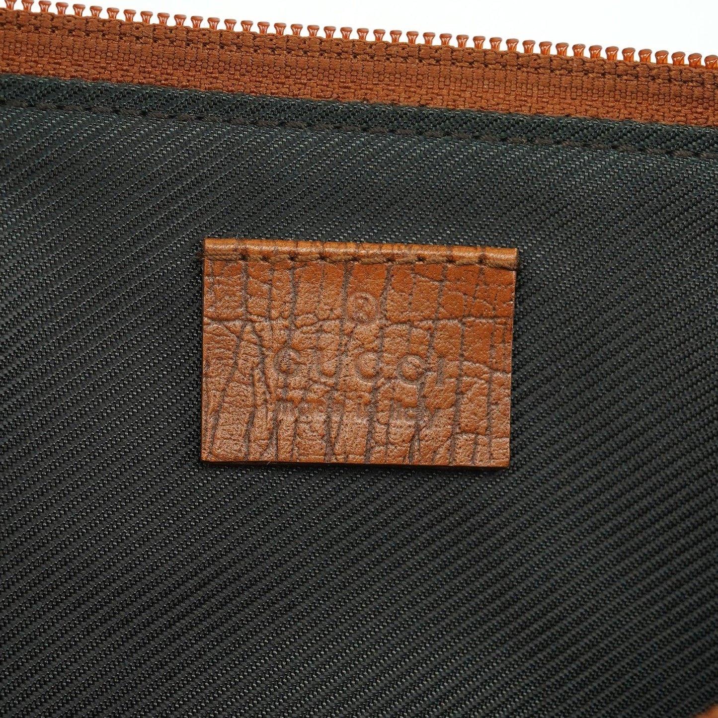 07198 Beige Brown GG Boat Pochette