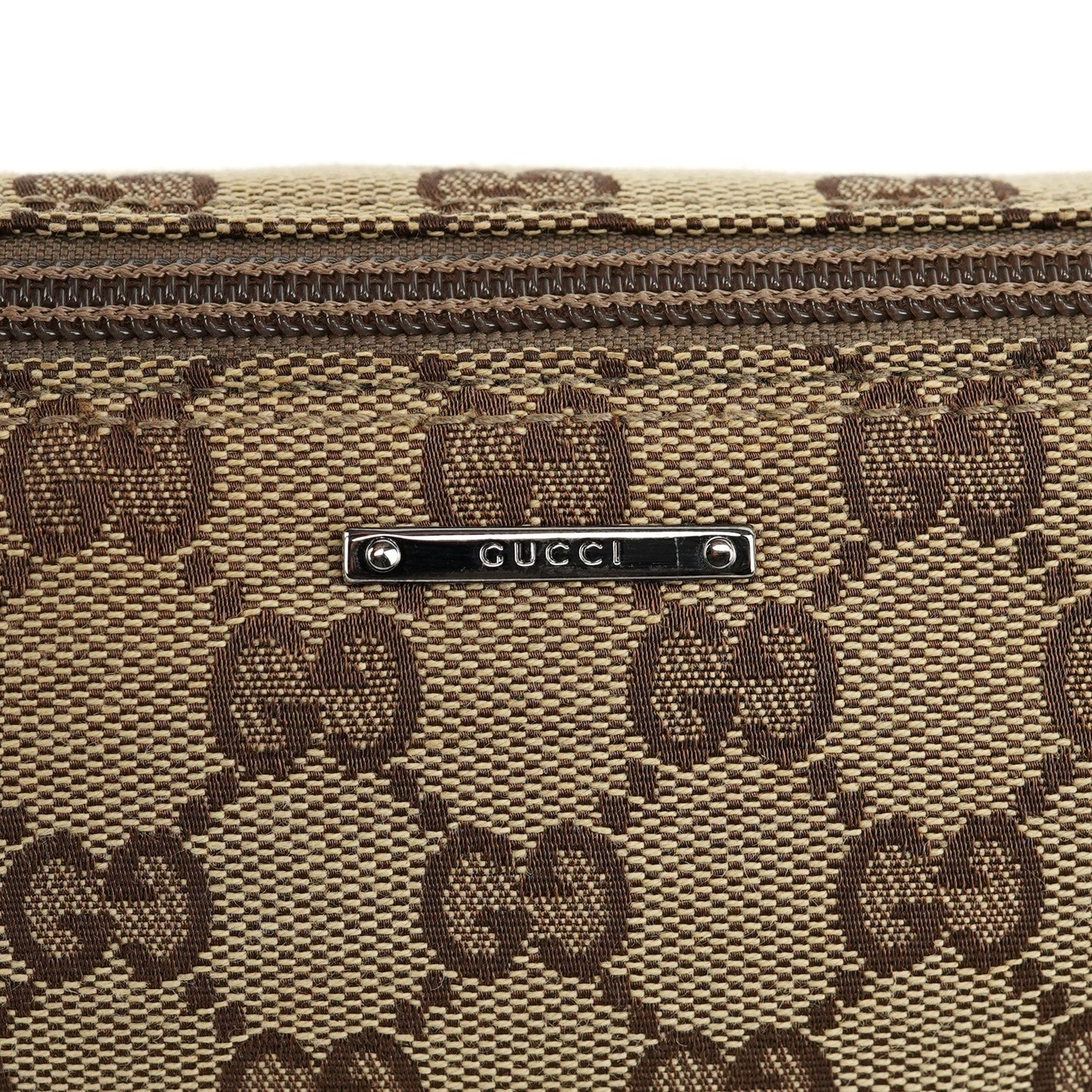 07198 Beige Brown GG Boat Pochette