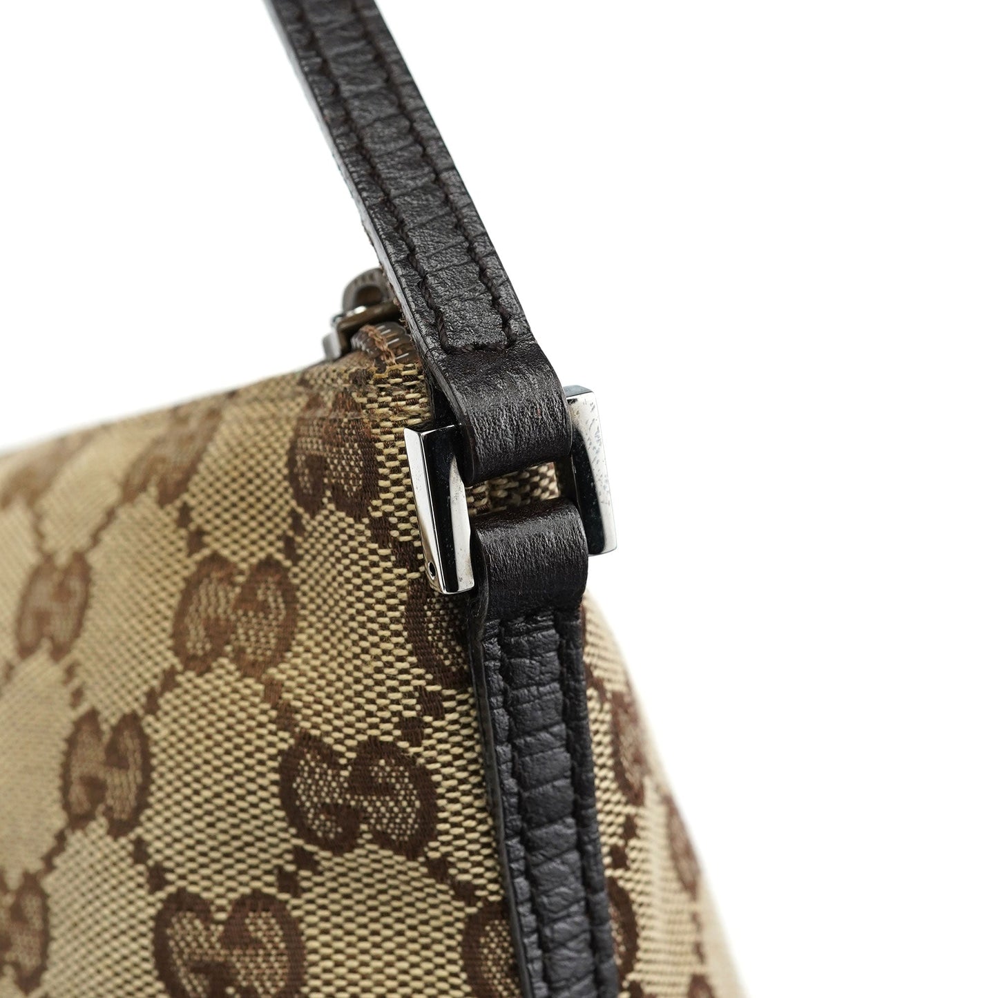 07198 Beige Brown GG Boat Pochette