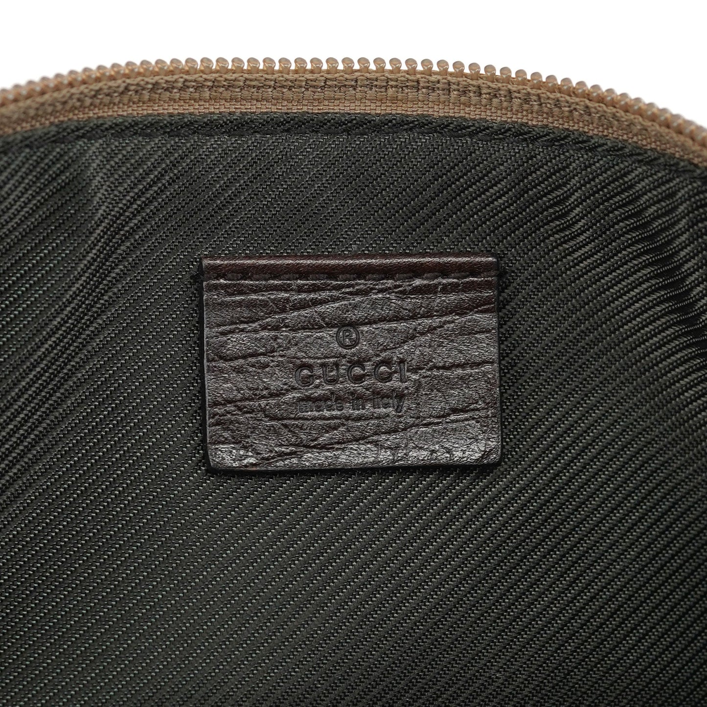 07198 Beige Brown GG Boat Pochette