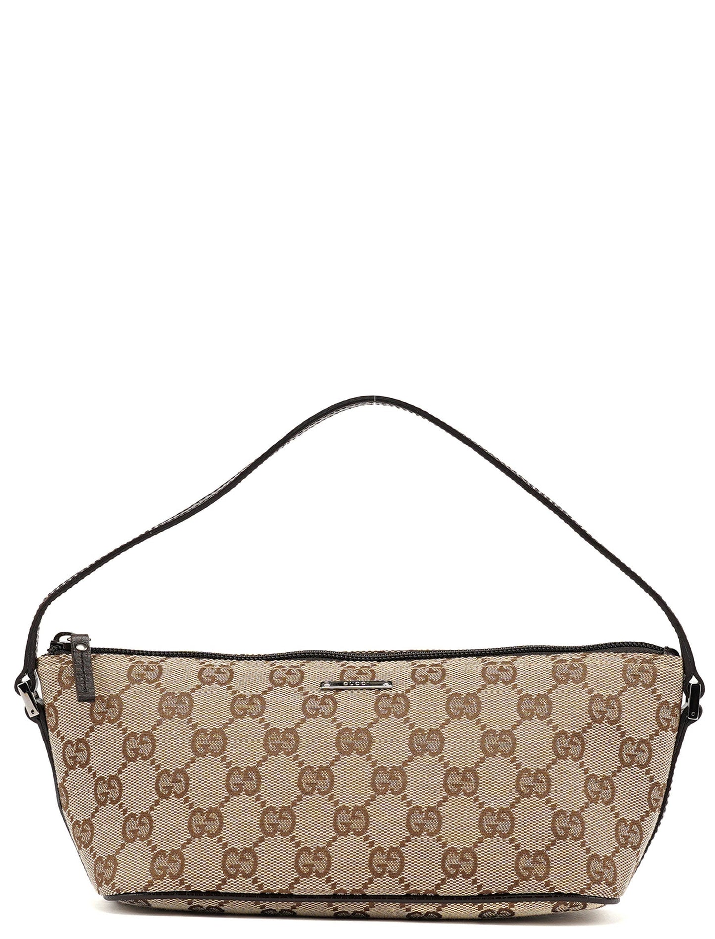 07198 Beige Brown GG Boat Pochette