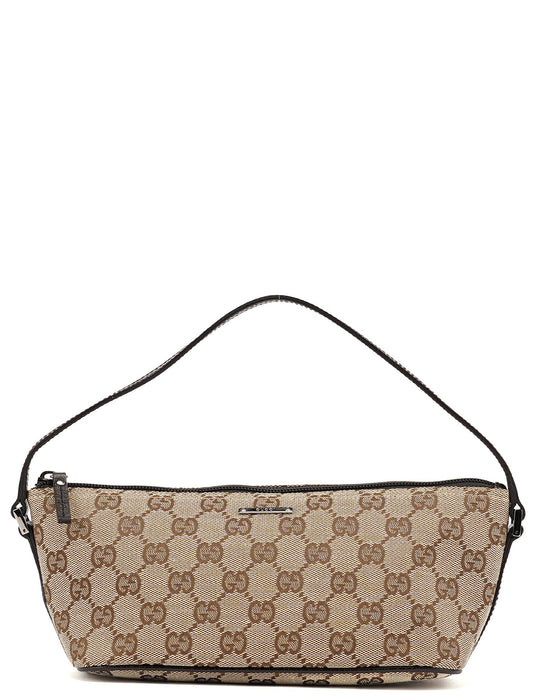 07198 Beige Brown GG Boat Pochette