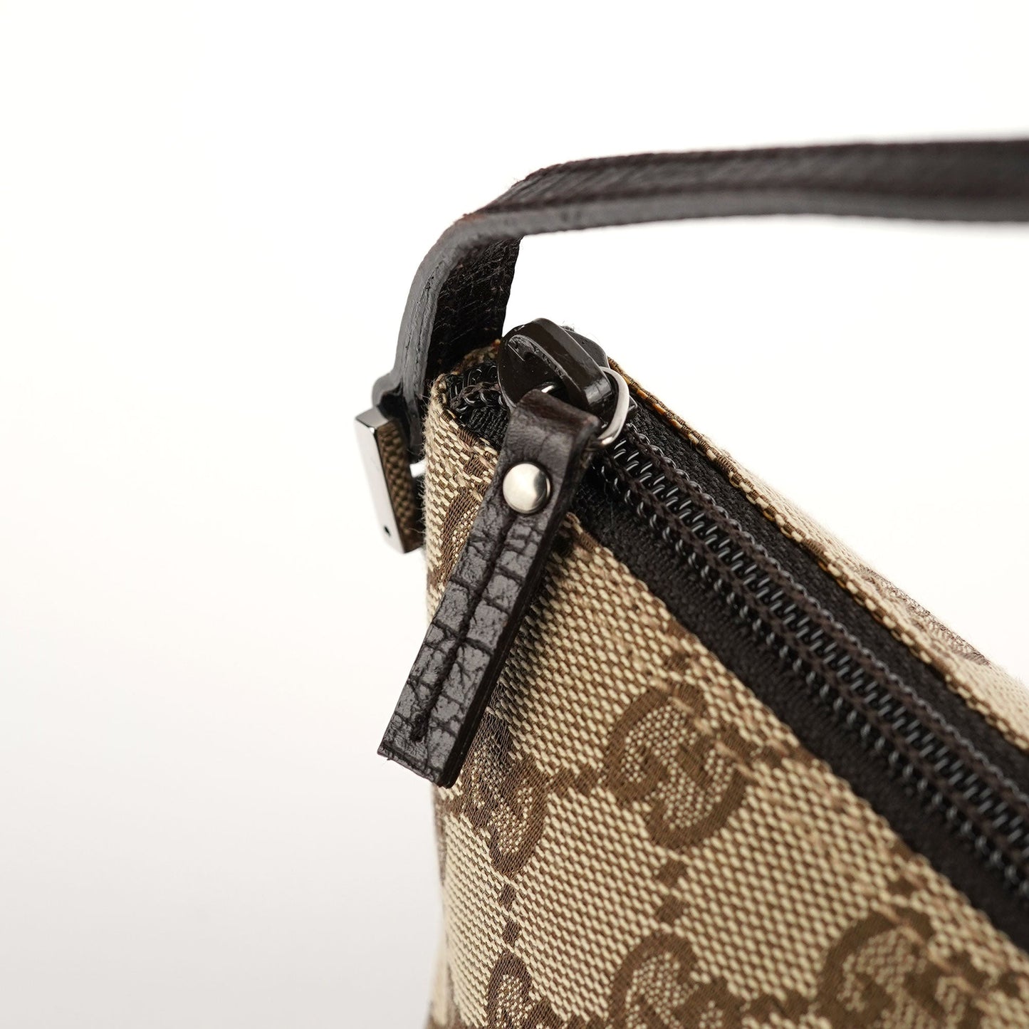 07198 Beige Brown GG Boat Pochette