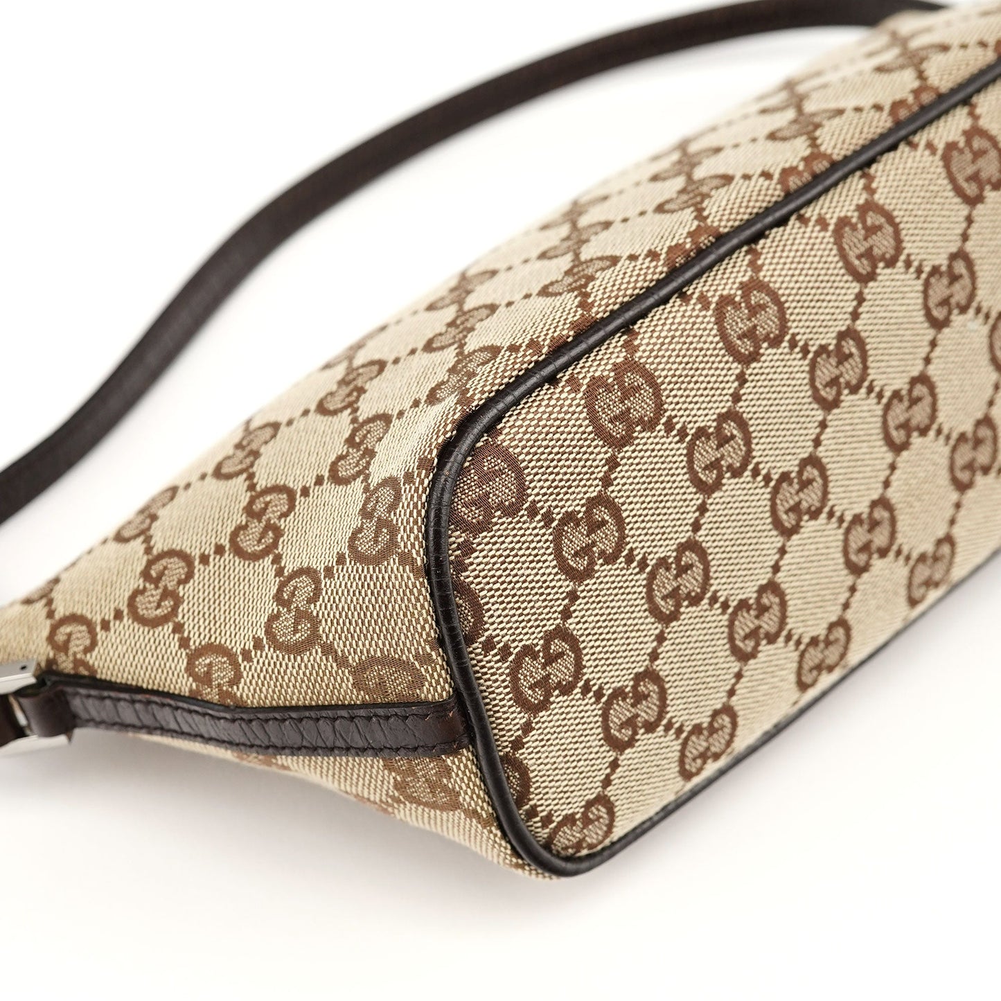 07198 Beige Brown GG Boat Pochette