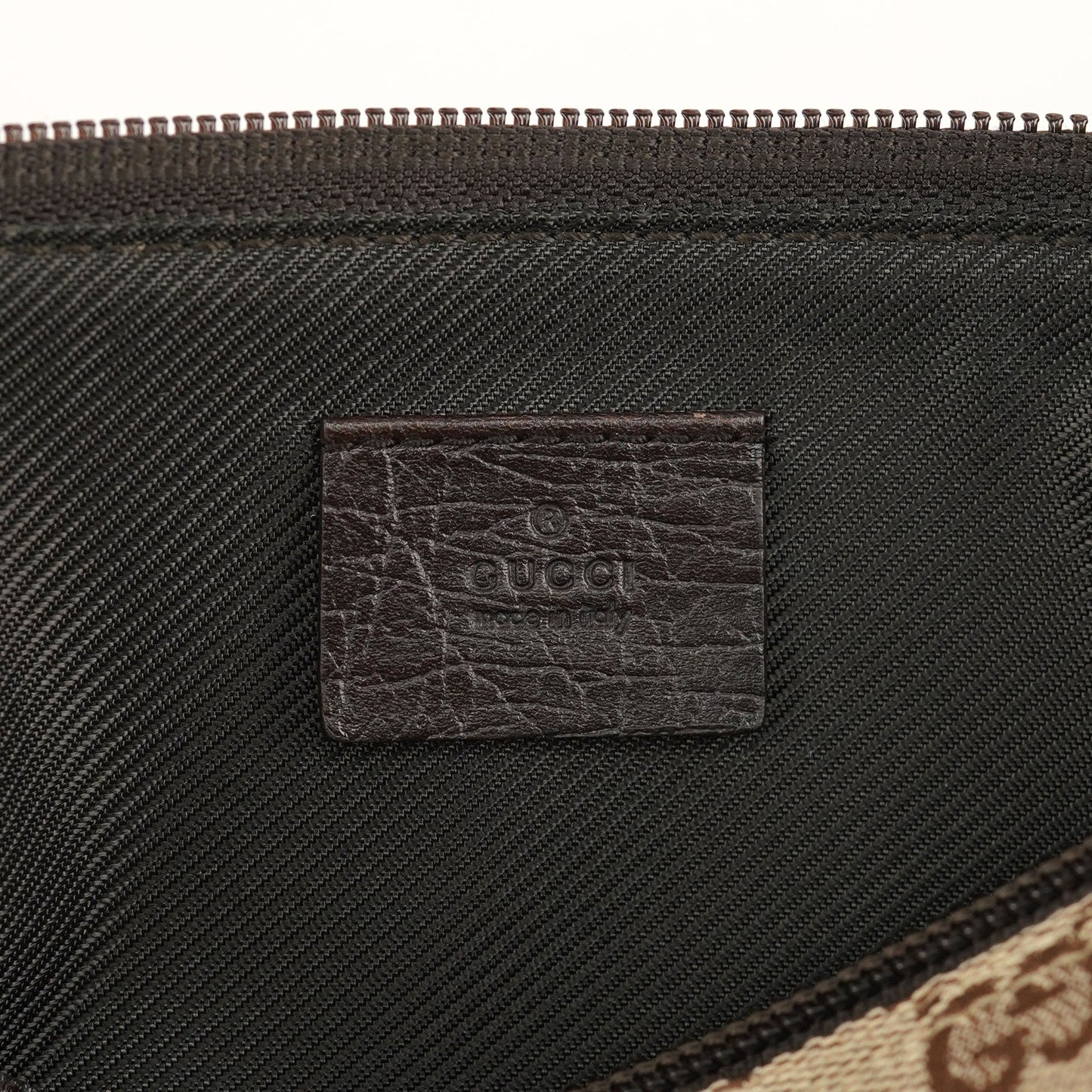 07198 Beige Brown GG Boat Pochette