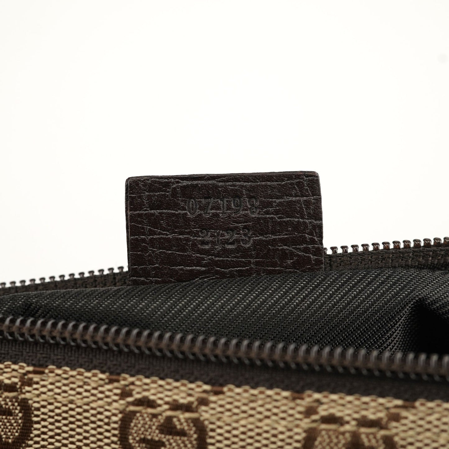 07198 Beige Brown GG Boat Pochette