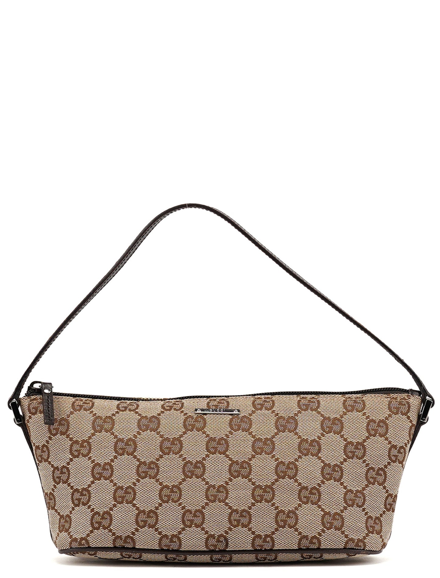 07198 Beige Brown GG Boat Pochette
