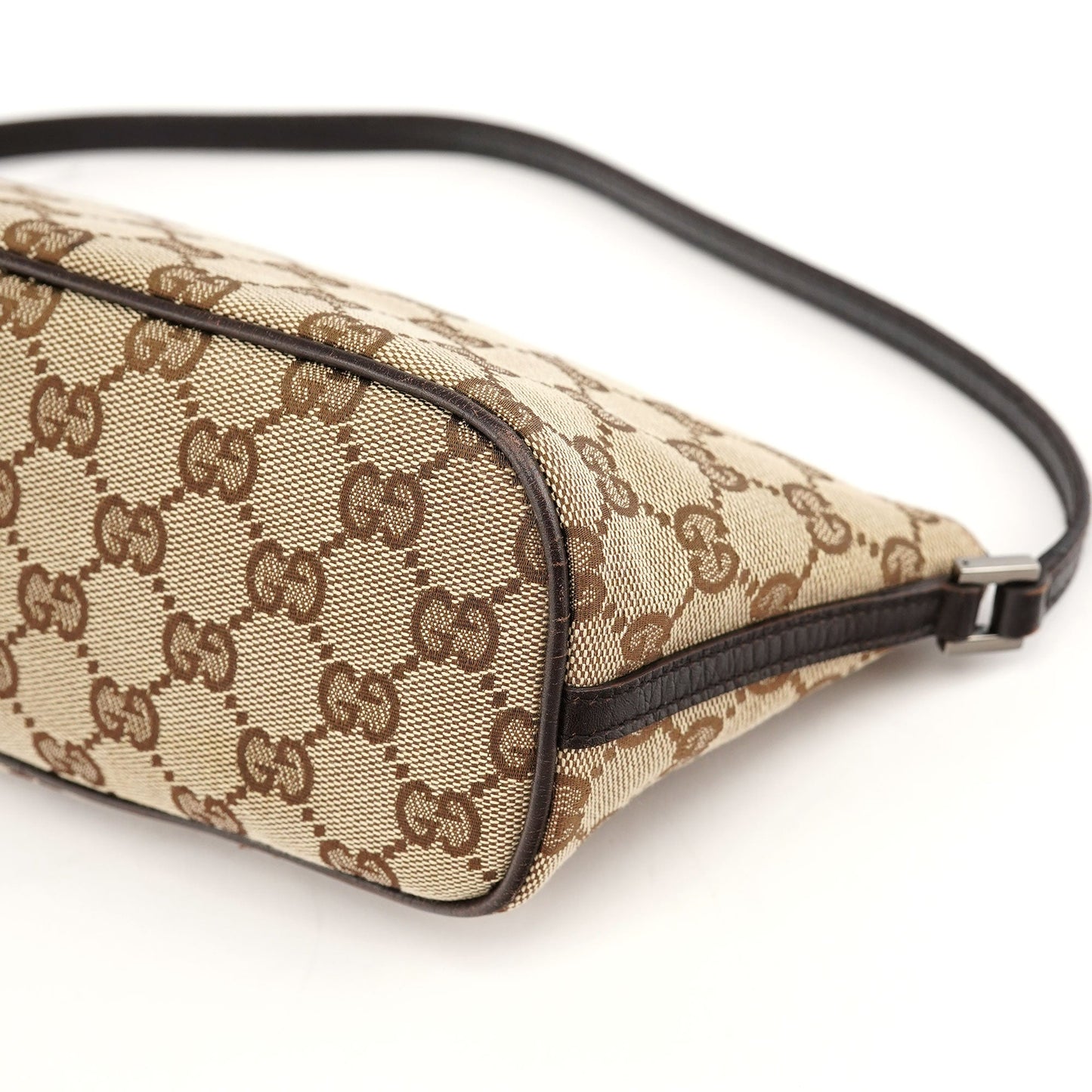 07198 Beige Brown GG Boat Pochette