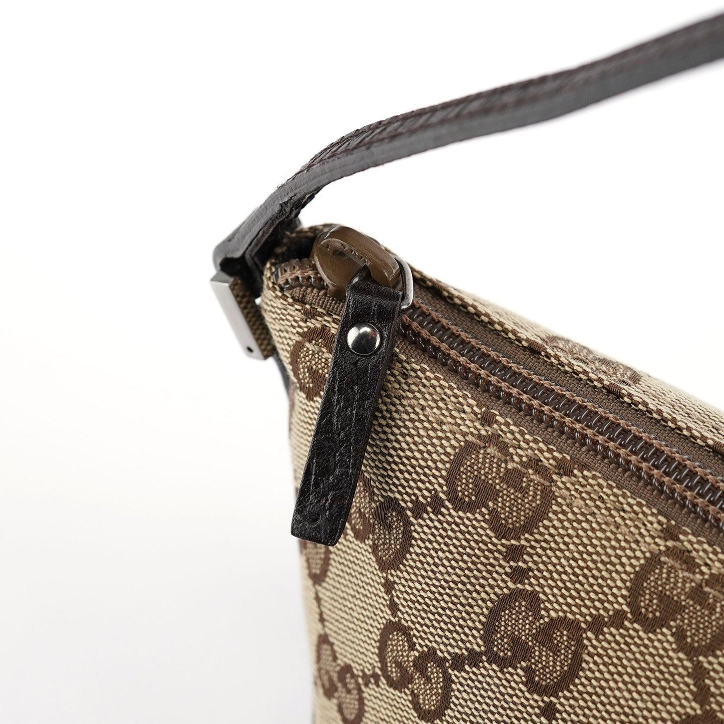 07198 Beige Brown GG Boat Pochette