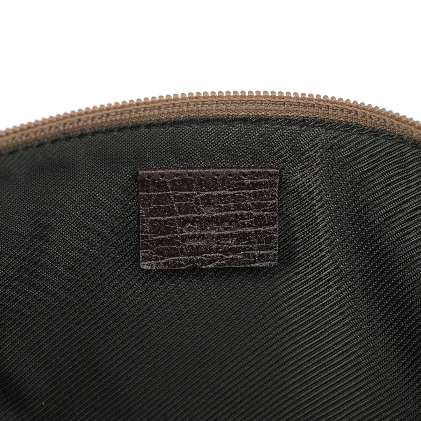 07198 Beige Brown GG Boat Pochette