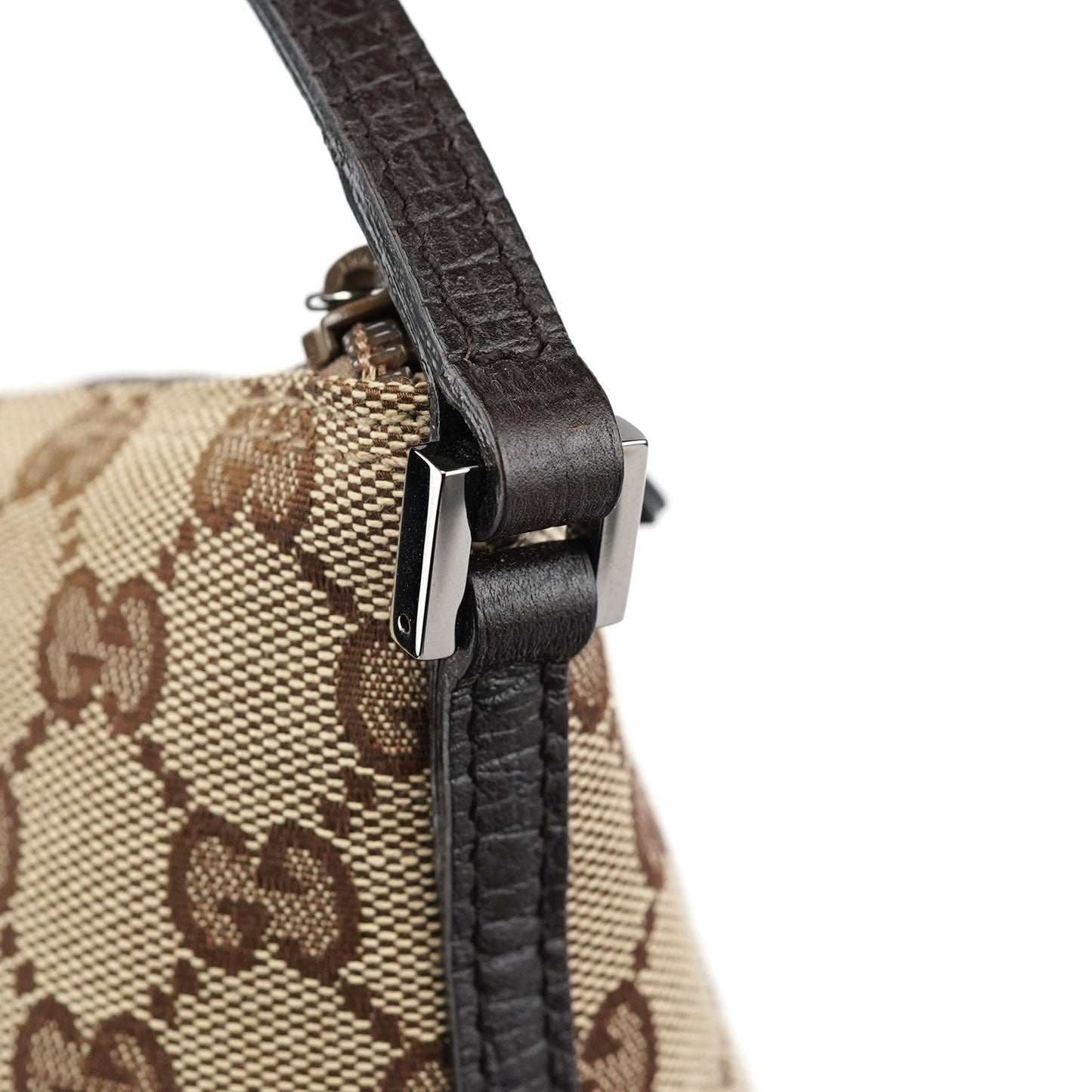 07198 Beige Brown GG Boat Pochette