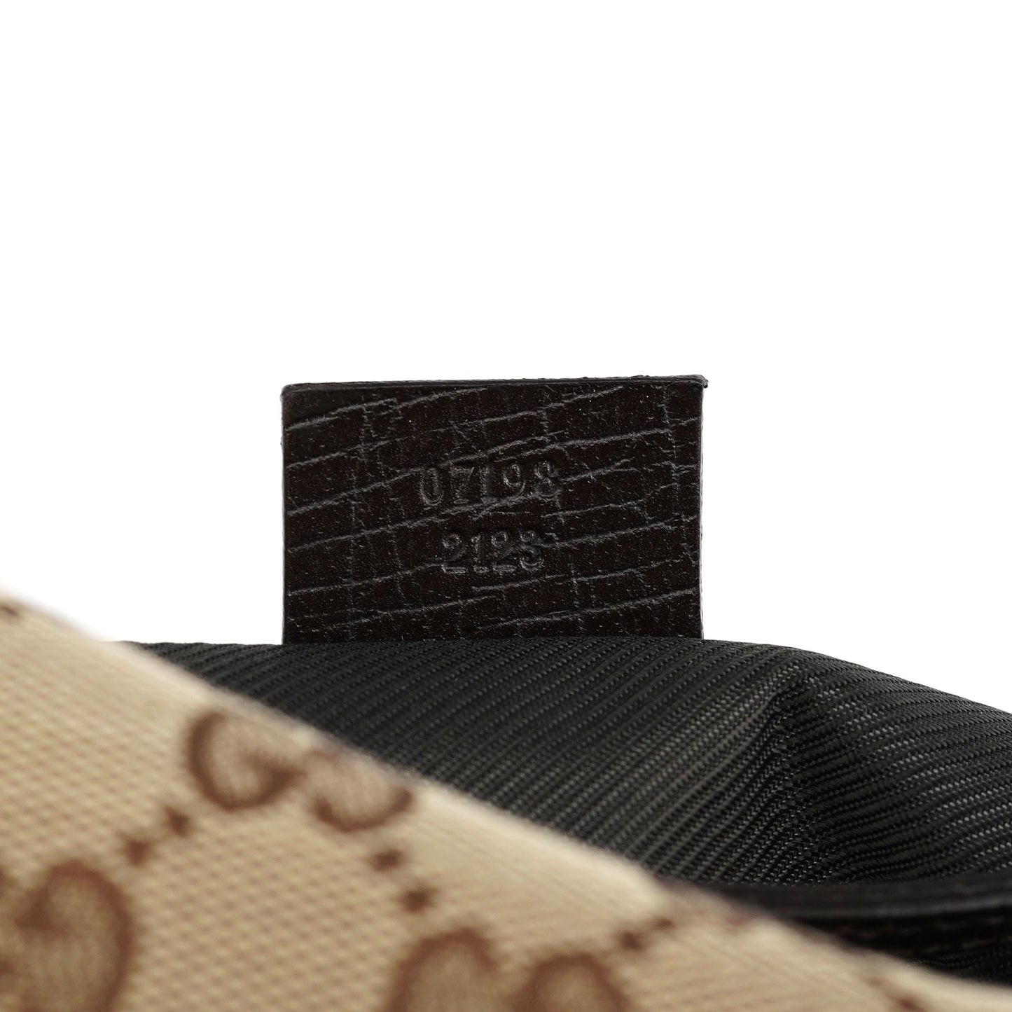 07198 Beige Brown GG Boat Pochette