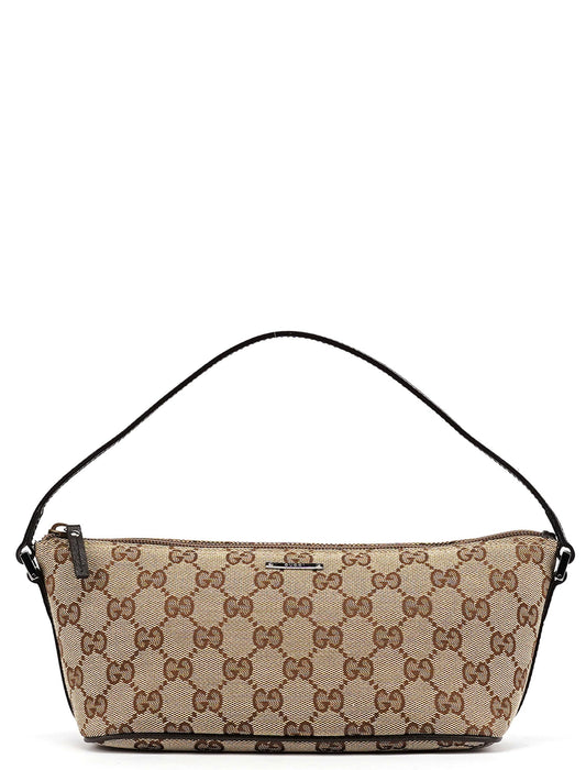 07198 Beige Brown GG Boat Pochette