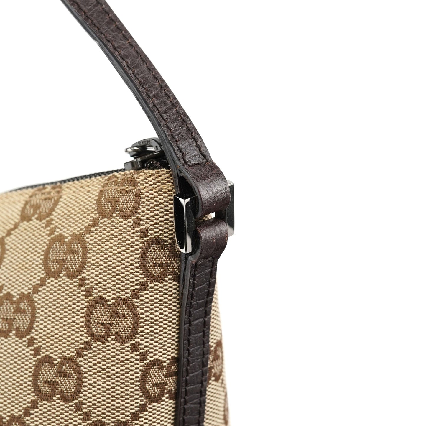 07198 Beige Brown GG Boat Pochette