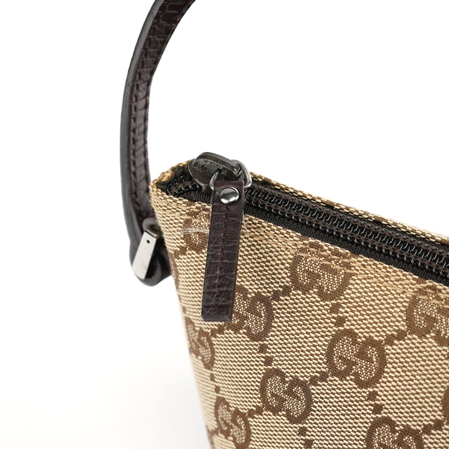 07198 Beige Brown GG Boat Pochette