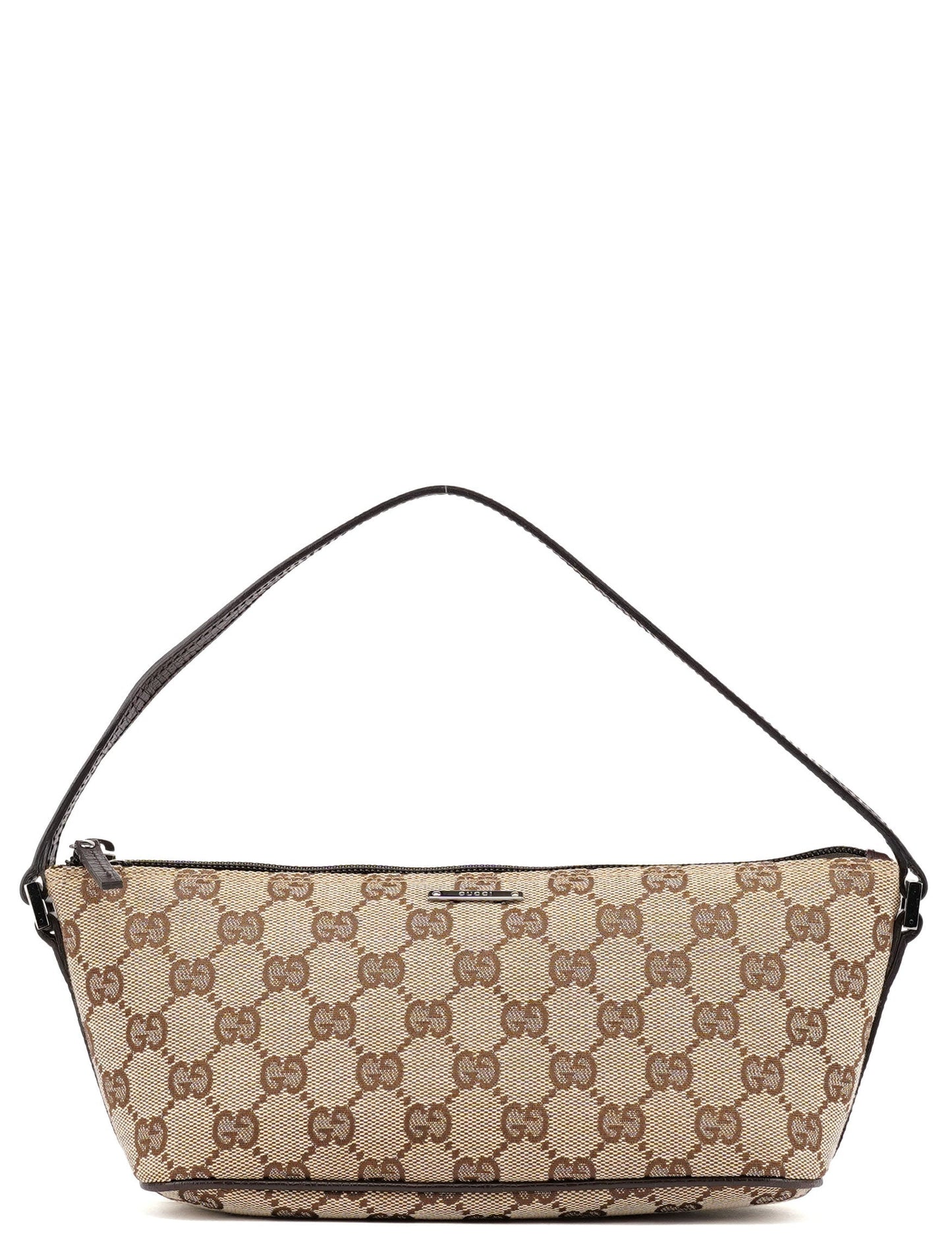 07198 Beige Brown GG Boat Pochette