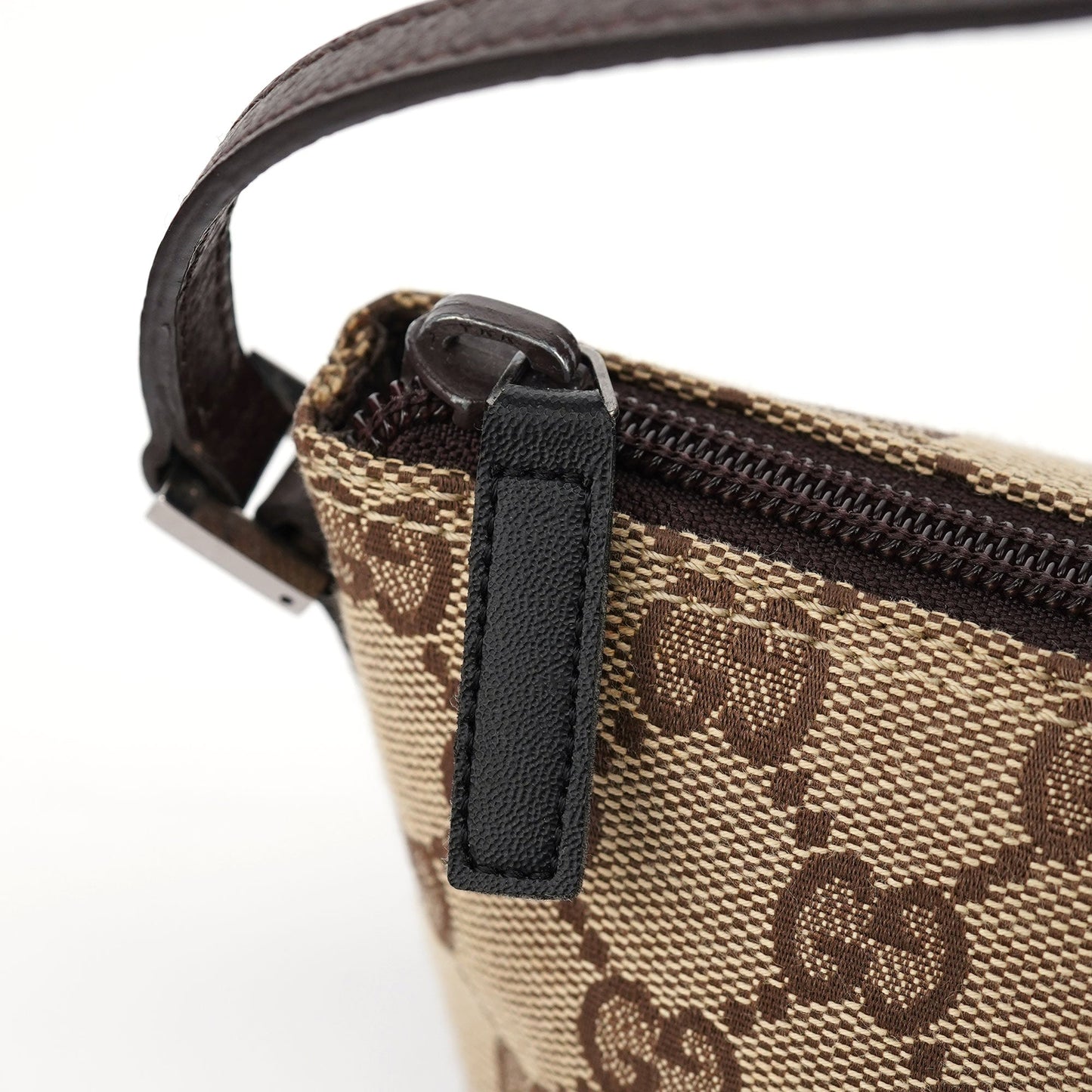 07198 Beige Brown GG Boat Pochette