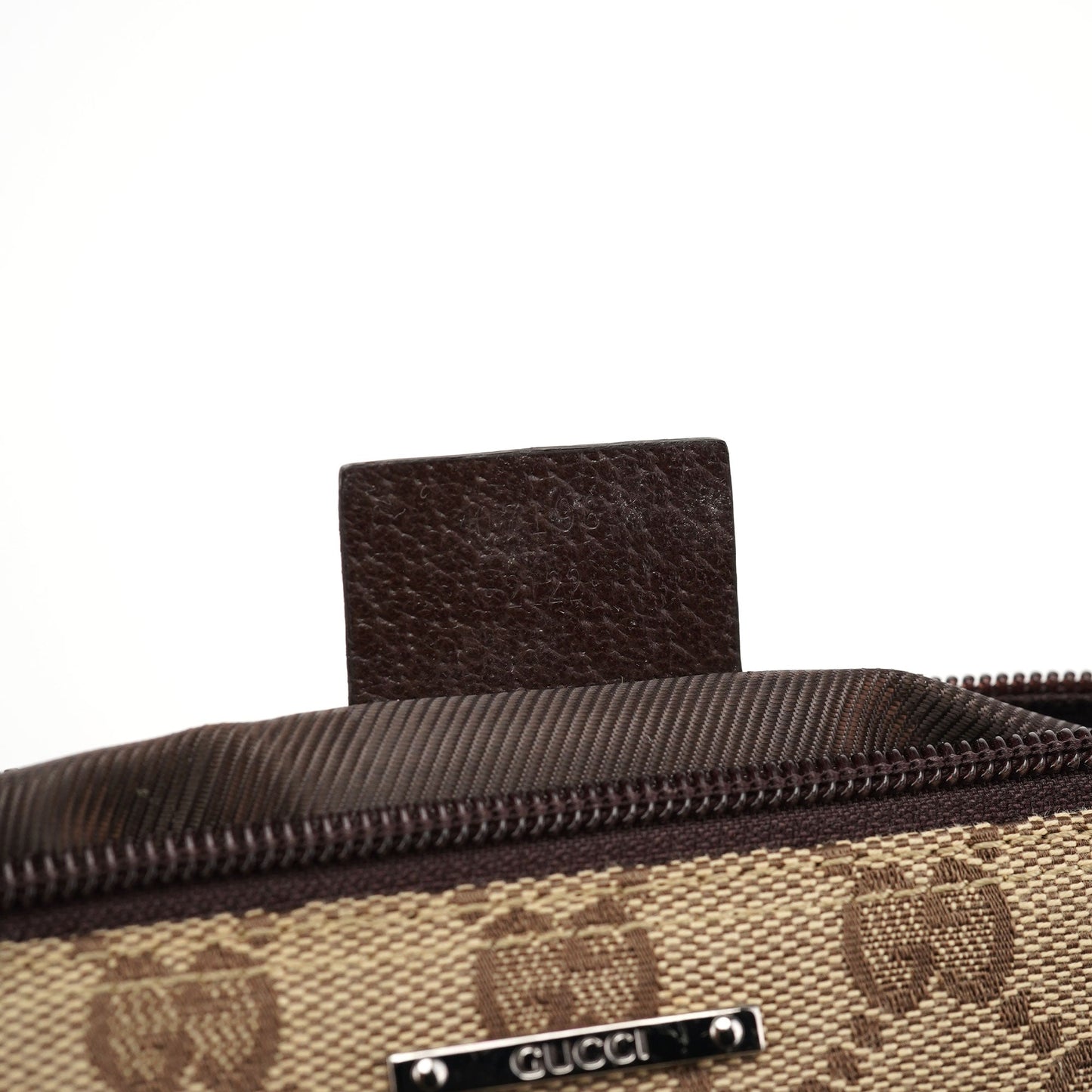 07198 Beige Brown GG Boat Pochette