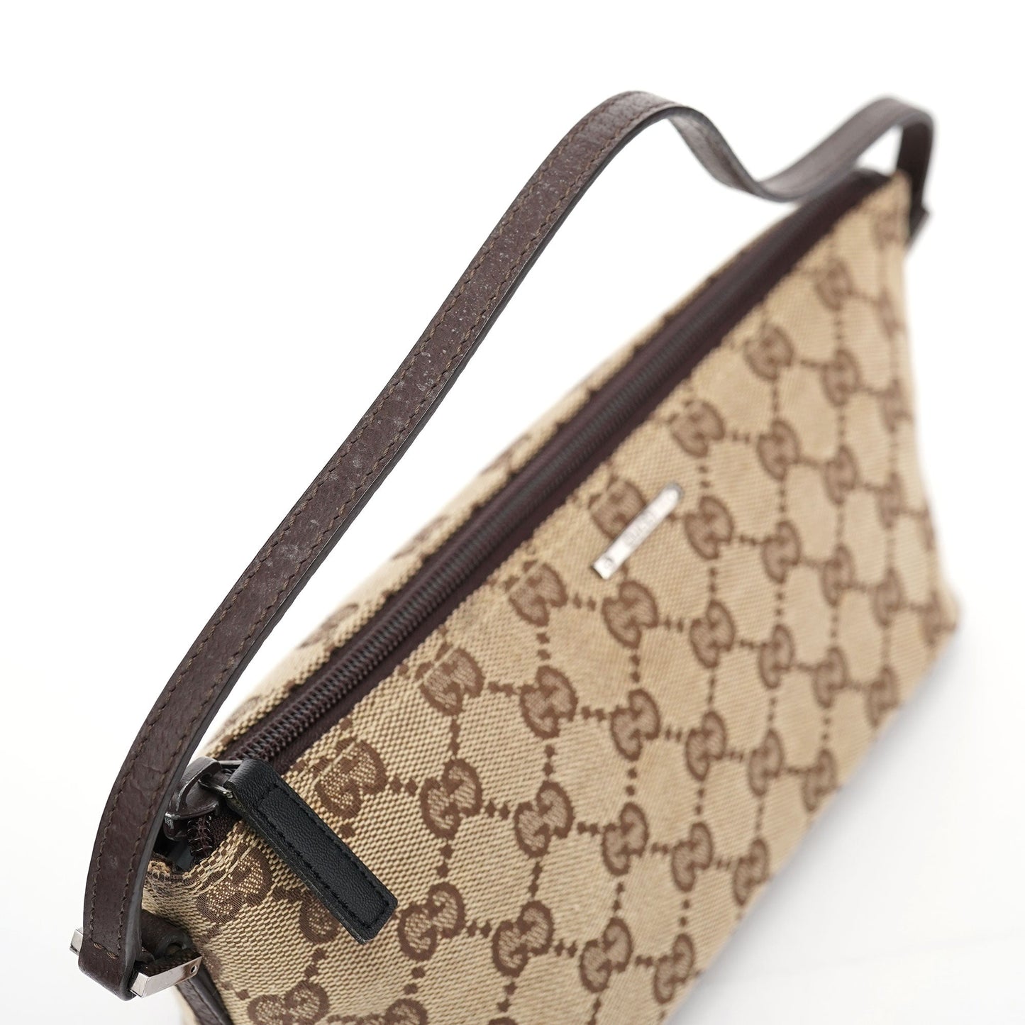 07198 Beige Brown GG Boat Pochette