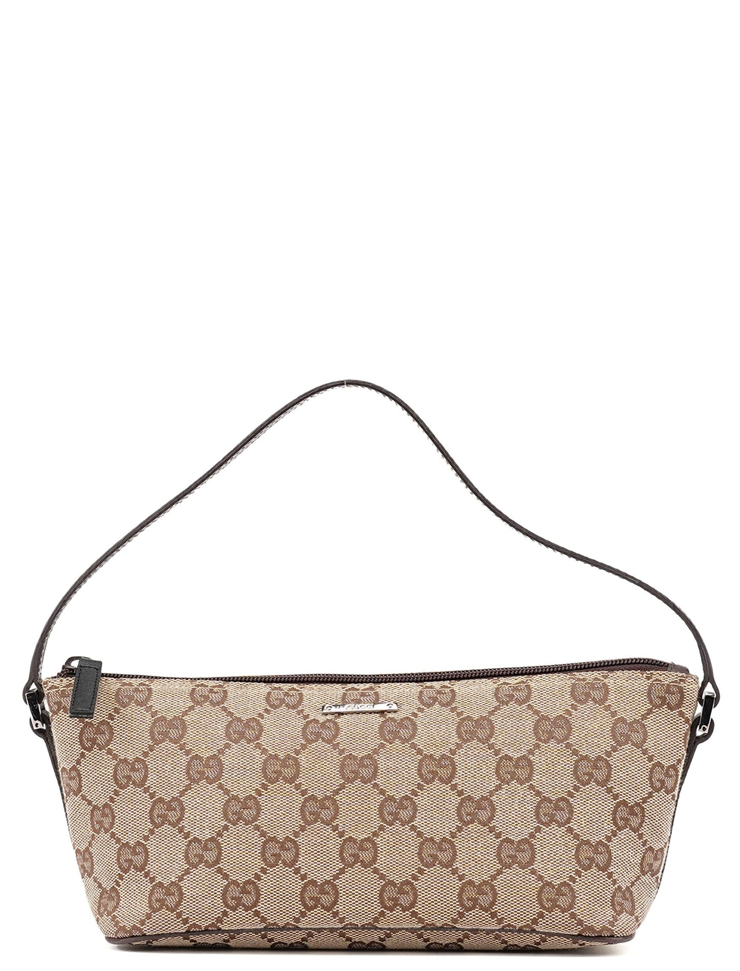 07198 Beige Brown GG Boat Pochette