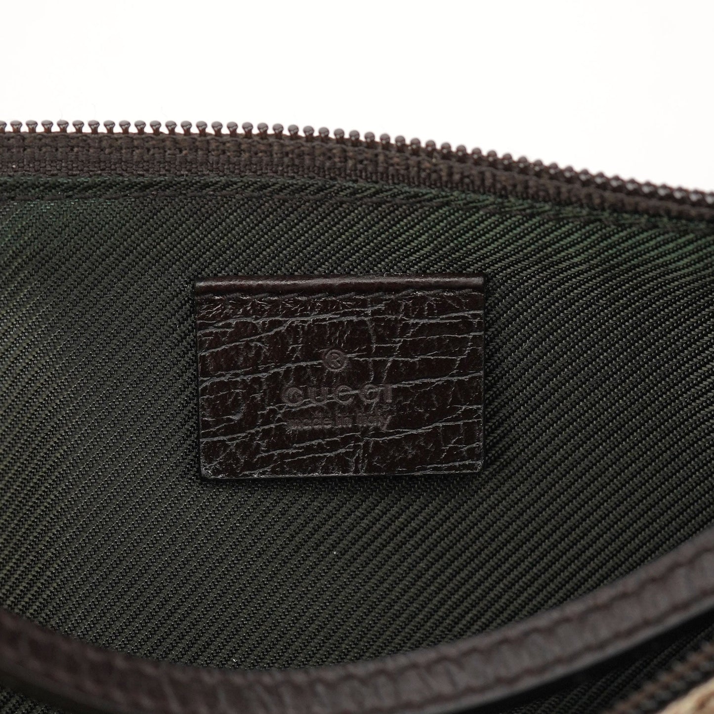 07198 Beige Brown GG Boat Pochette