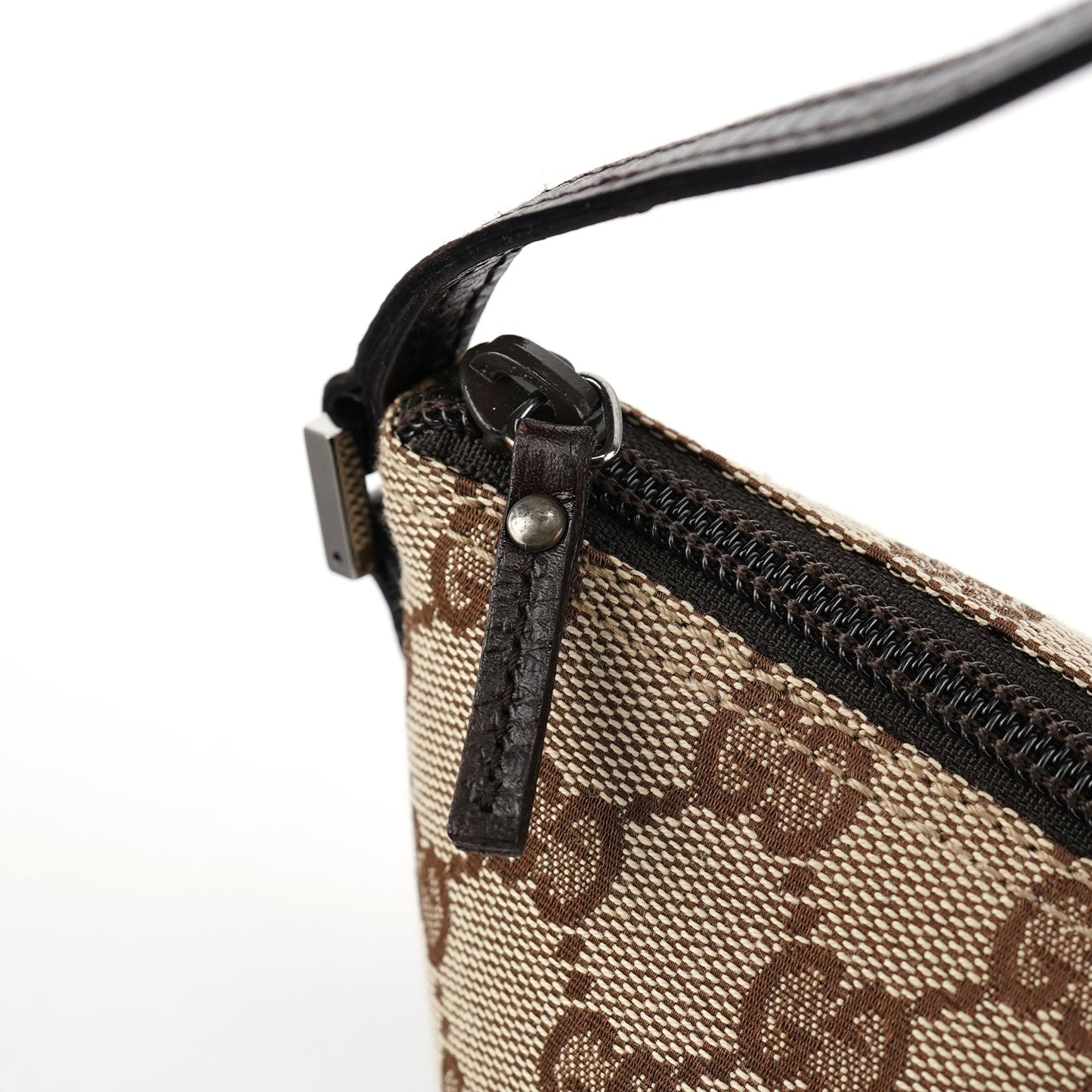 07198 Beige Brown GG Boat Pochette