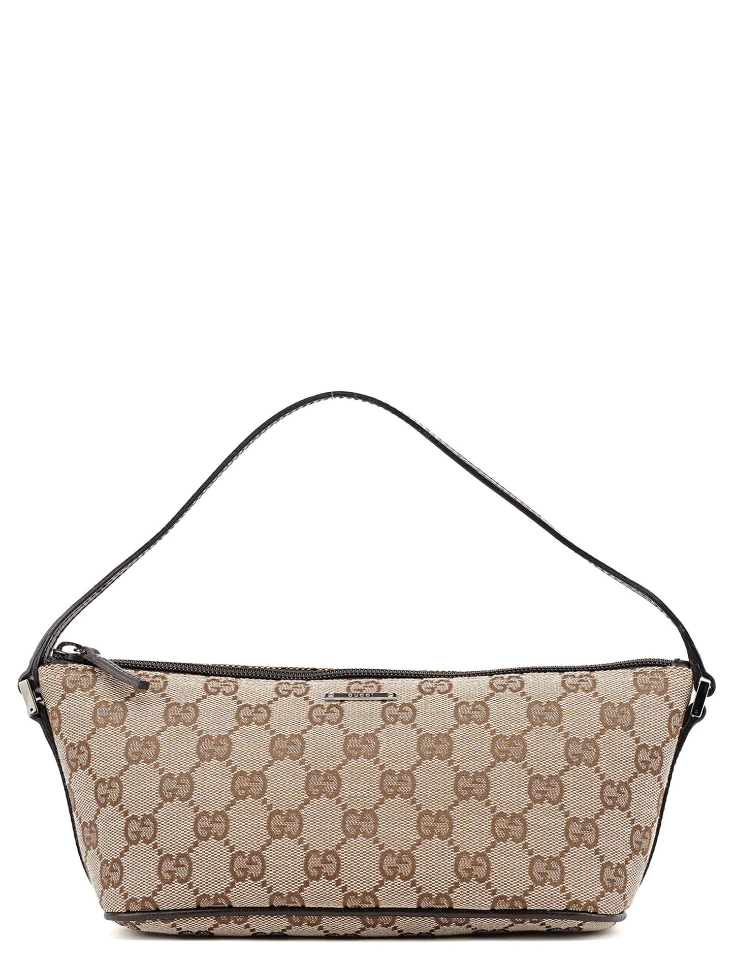 07198 Beige Brown GG Boat Pochette
