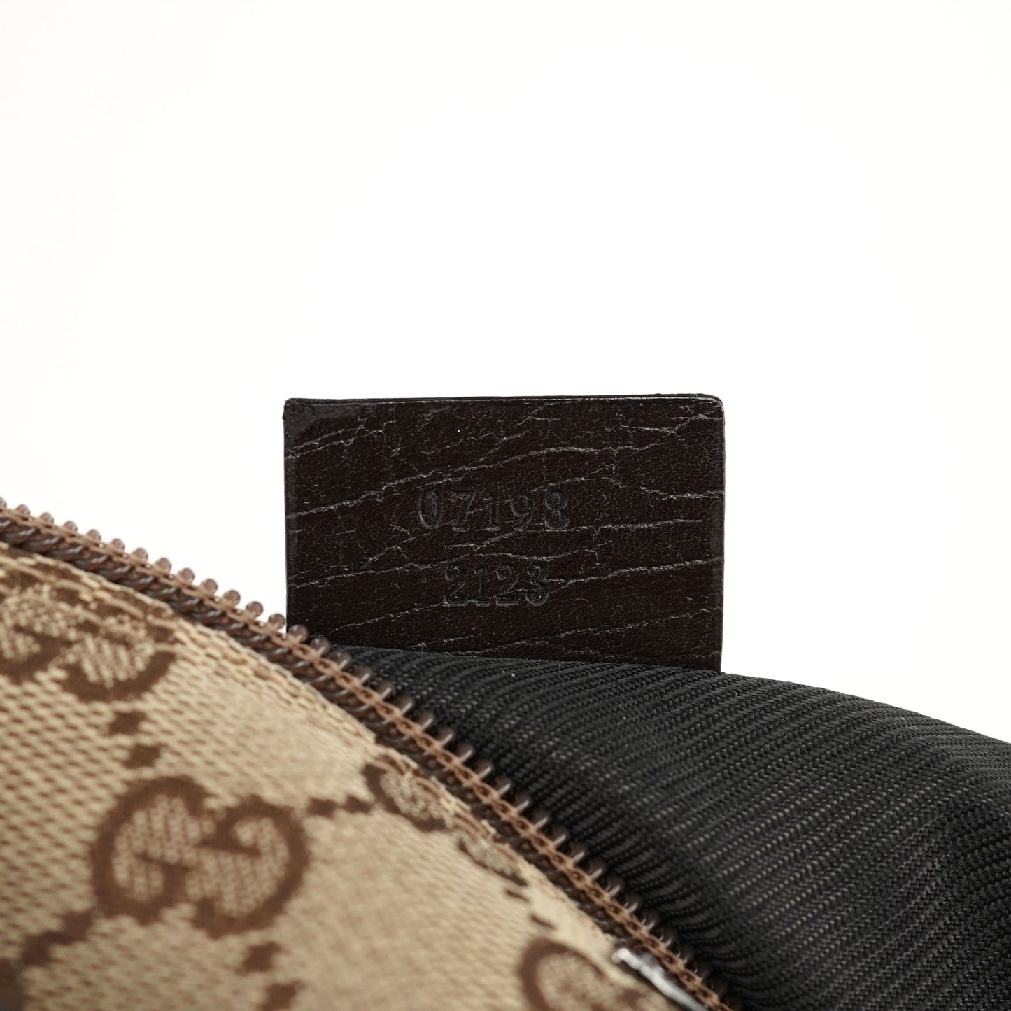 07198 Beige Brown GG Boat Pochette