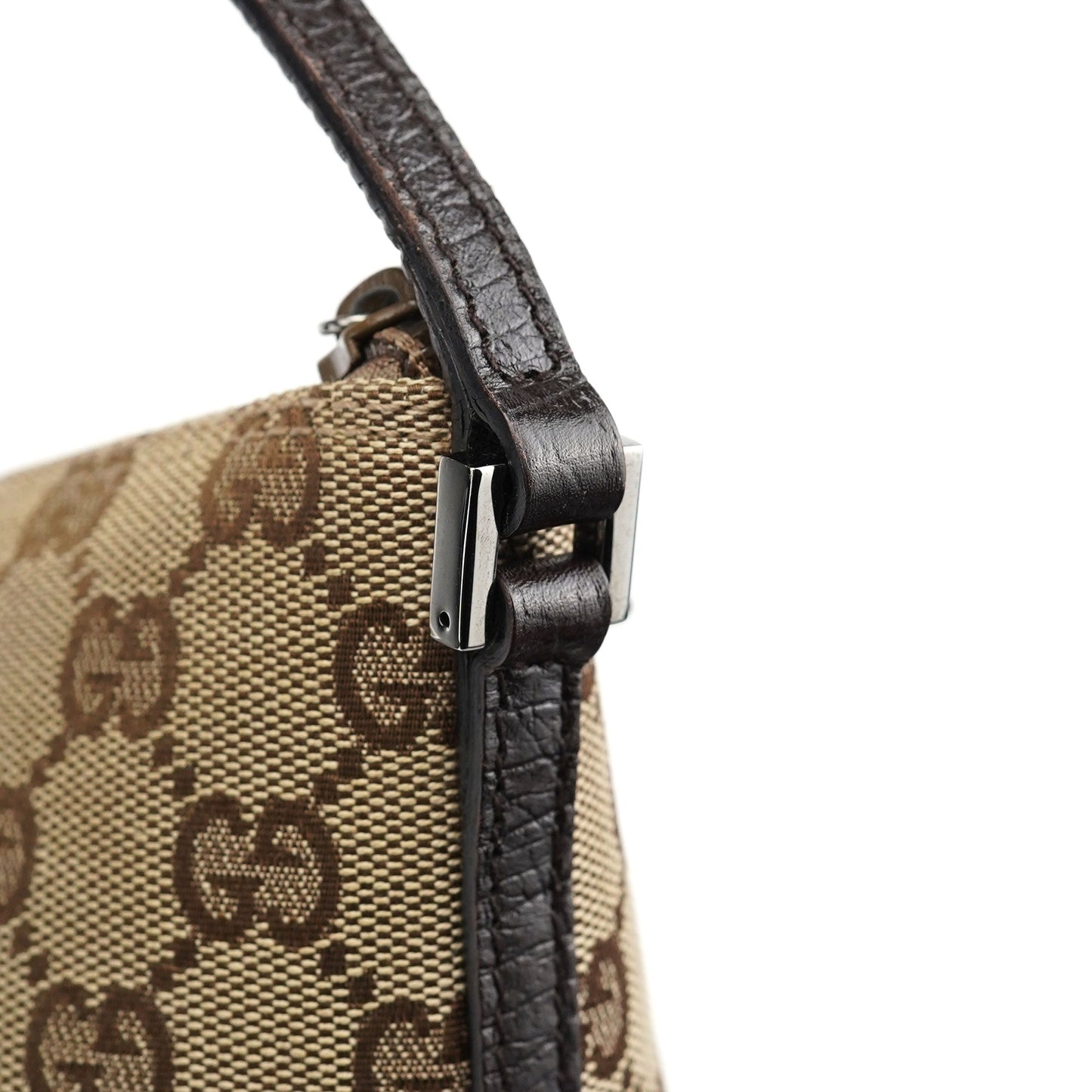 07198 Beige Brown GG Boat Pochette