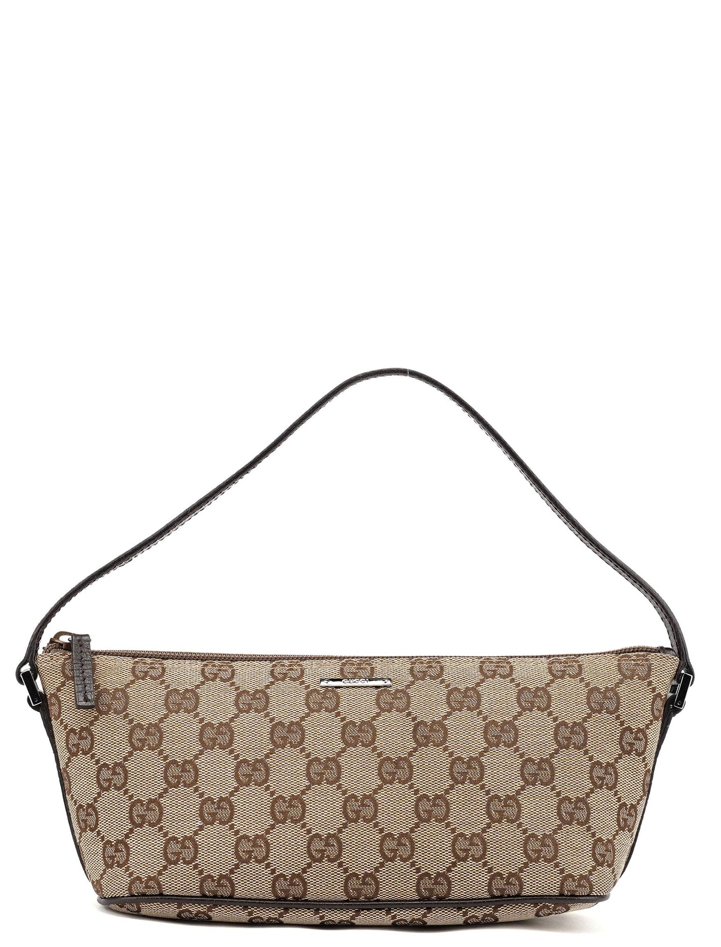 07198 Beige Brown GG Boat Pochette